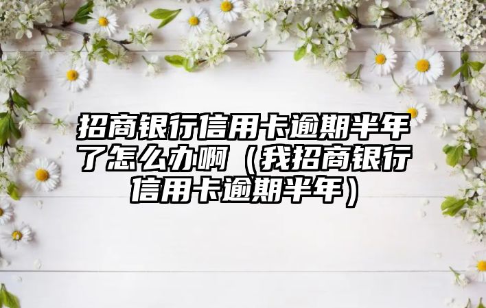 招商銀行信用卡逾期半年了怎么辦啊（我招商銀行信用卡逾期半年）